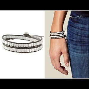 Ella & Dot silver baguette wrap bracelet!